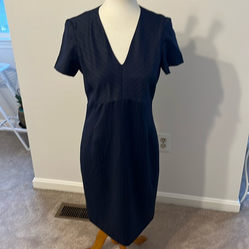 Brooks Brothers dress, navy and pink